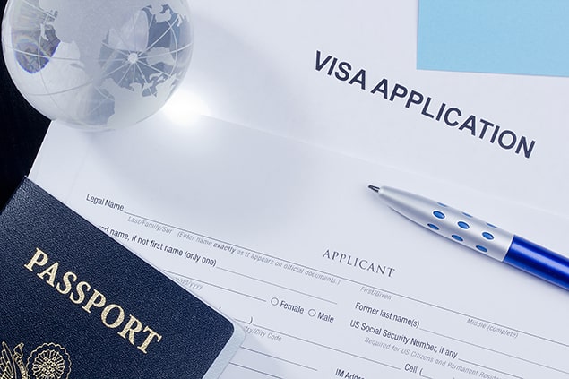 Visa application and passport